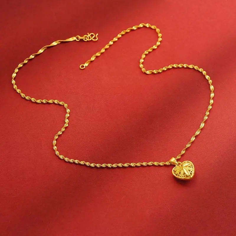 Necklace Heart Necklace for Women Fashion Versatile Clavicle Chain Elegant Pendant Versatile infinity  heart  necklace