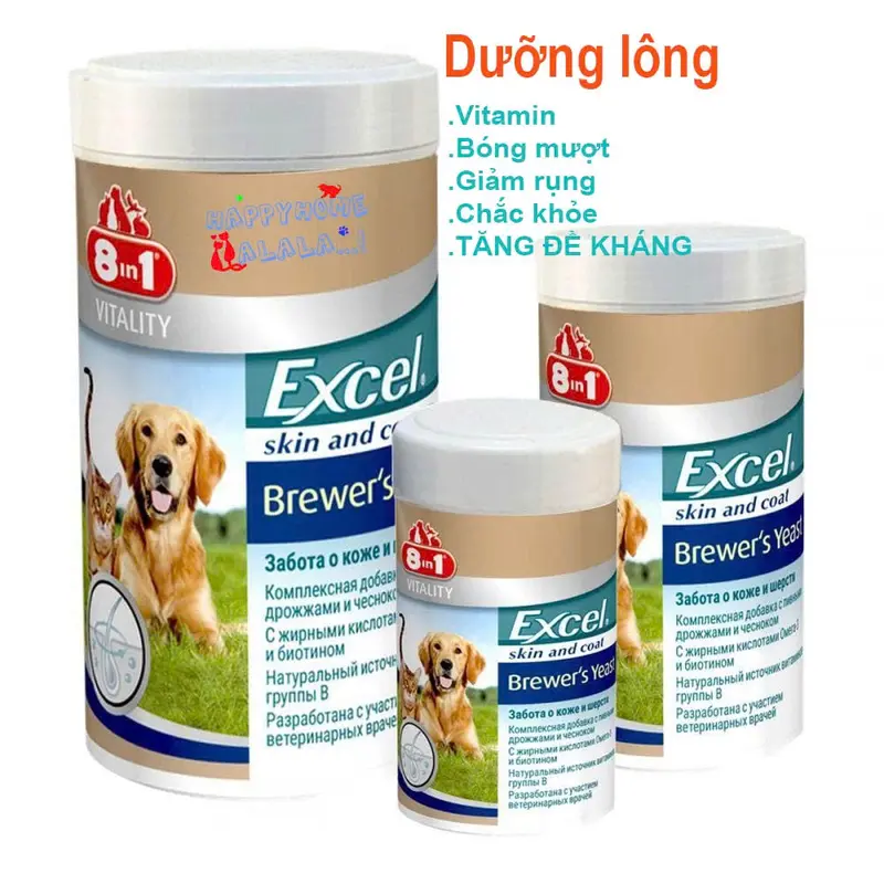 [50 Viên] Viên Dưỡng Lông EXCEL 8in1 - Mượt Lông, Giảm Rụng Lông Cho Chó Mèo (Nhập Nga) 2