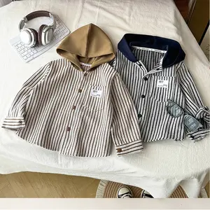SWEATER HOODIE ANAK CEWEK COWOK MODEL CARDIGAN STRIPE TERBARU