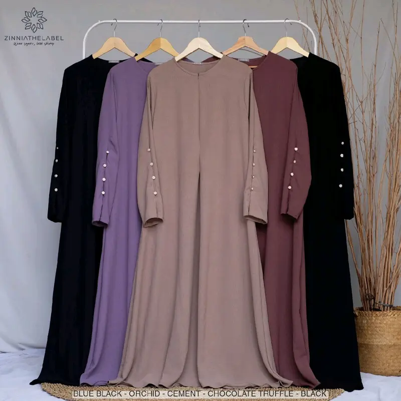 Mecca Abaya X Rhea FK Gamis Wanita Crinkle 0