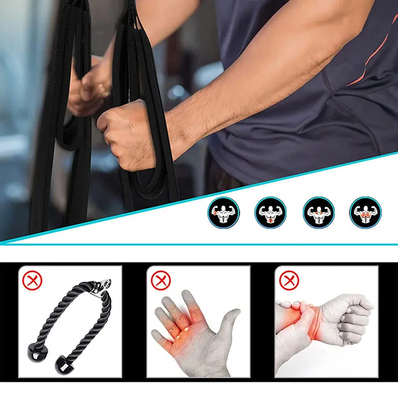 Fitness Tricep Rope Pull Down Workout Tricep Rope Cable Biceps - TikTok ...