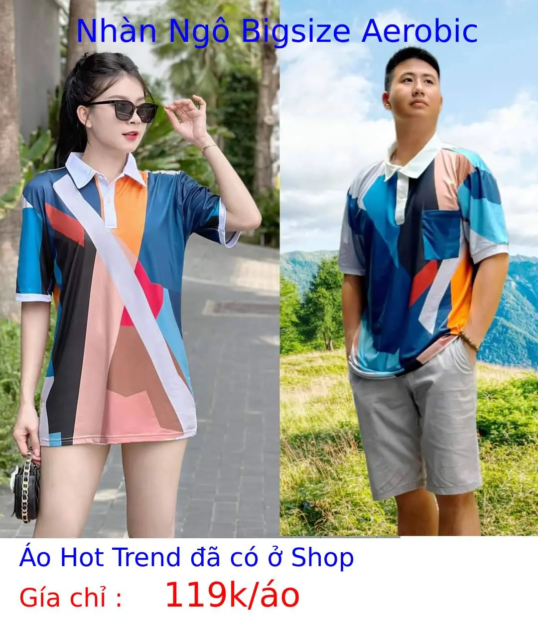 Áo thun cổ tròn và cổ bẻ cả Nam và Nữ.Chât liệu thoáng mát.