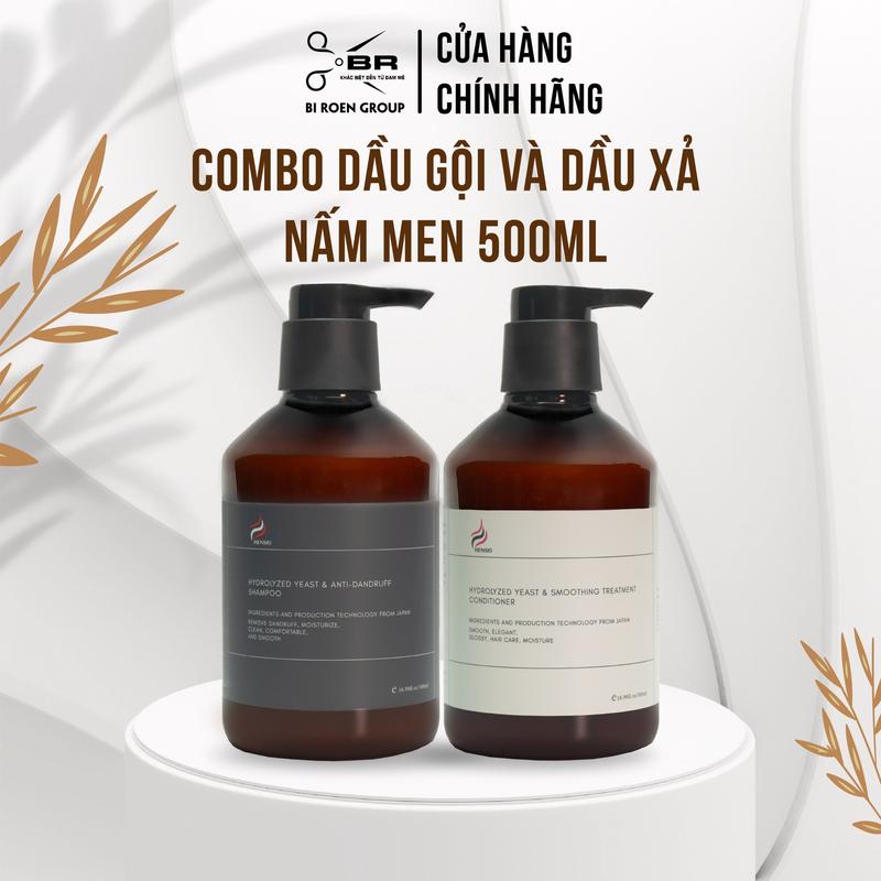 COMBO Dầu gội & xả sạch gàu hết ngứa Hensio 500ml hoạt chất thiên nhiên không chứa Silicone