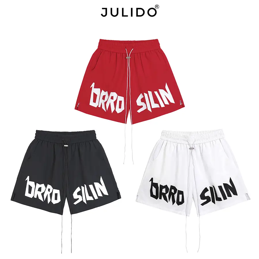 Combo 2 Quần short dù hai lớp chất liệu gió cao cấp form trên gối JULIDO dây dài Menswear