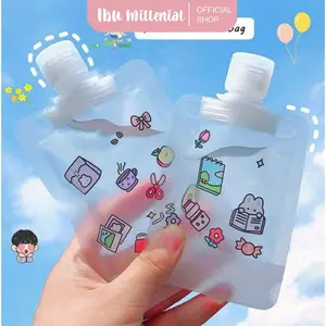 IBUMILLENIAL Travel Botol Refill Tempat Sabun Cair Botol Sabun Fliptop Travel Bottle Cosmetic Lotion Plastik