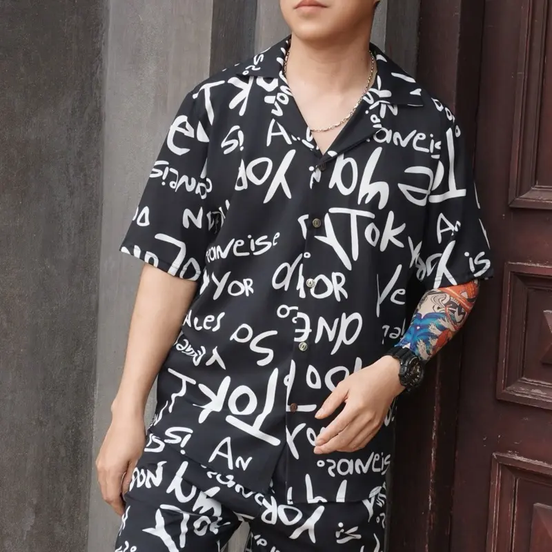 Bộ Sơ Mi Lụa Cộc Tay Nam . Bộ Pijama Nam Chất Liệu Cao Cấp Không Nhăn Dúm Mặc Cực Mát Hot Hit Xu Hướng Đi Biển Năm 2025 đồ  bộ  cho  nam  mặc  tại  nhà bộ  nam 5