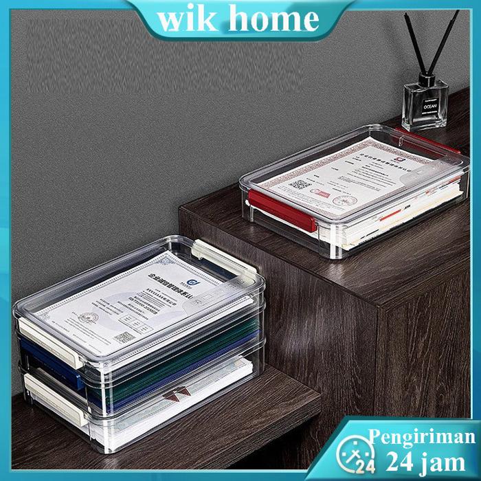 Promo Kotak Penyimpanan Kertas dan Map File Organizer Transparent Paper ...