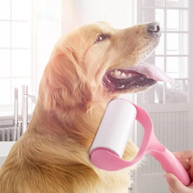 Product Introduction of Tearable Roll Paper Sticky Roller Dust Wiper Pet Hair Clothes Carpet Tousle Remover Portable Replaceable Cleaning Brush Tool 3