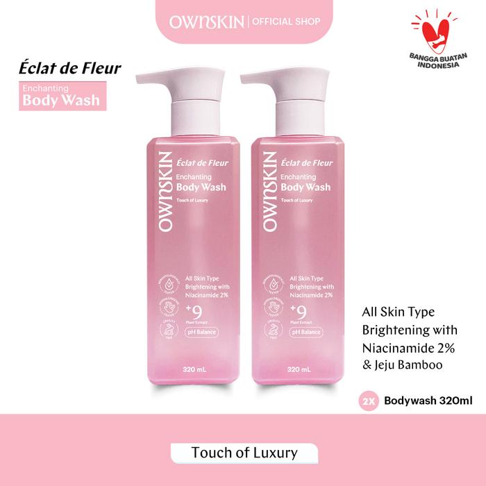 Gambar BUNDLING 2X OWNSKIN Eclat de Fleur Enchanting Body Wash 320 ml | Body Wash | Sabun Mandi Cair untuk Mencerahkan dan Melembutkan Kulit | Brightening dari Ownskin Id Kota Administrasi Jakarta Barat Tokopedia