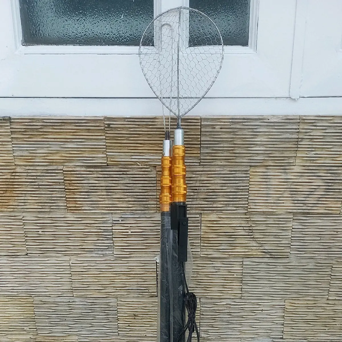 Cặp cần vợt 2.5m ,3.2m (1 vợt inox 16cm , 1 chỉa) vợt cá Câu Cá Fishing