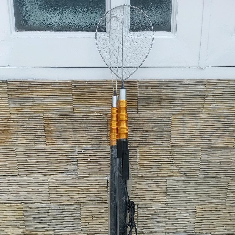 Cặp cần vợt 2.5m ,3.2m 1 vợt inox 16cm 1 chỉa vợt cá Câu Cá Fishing