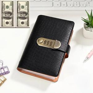 Libreta de Ahorros A6 con Cerradura, 1 Unidad, Libreta Pequeña para la Gestión Financiera, Cuaderno de Efectivo, Adecuada para Guardar Dinero y Información Importante