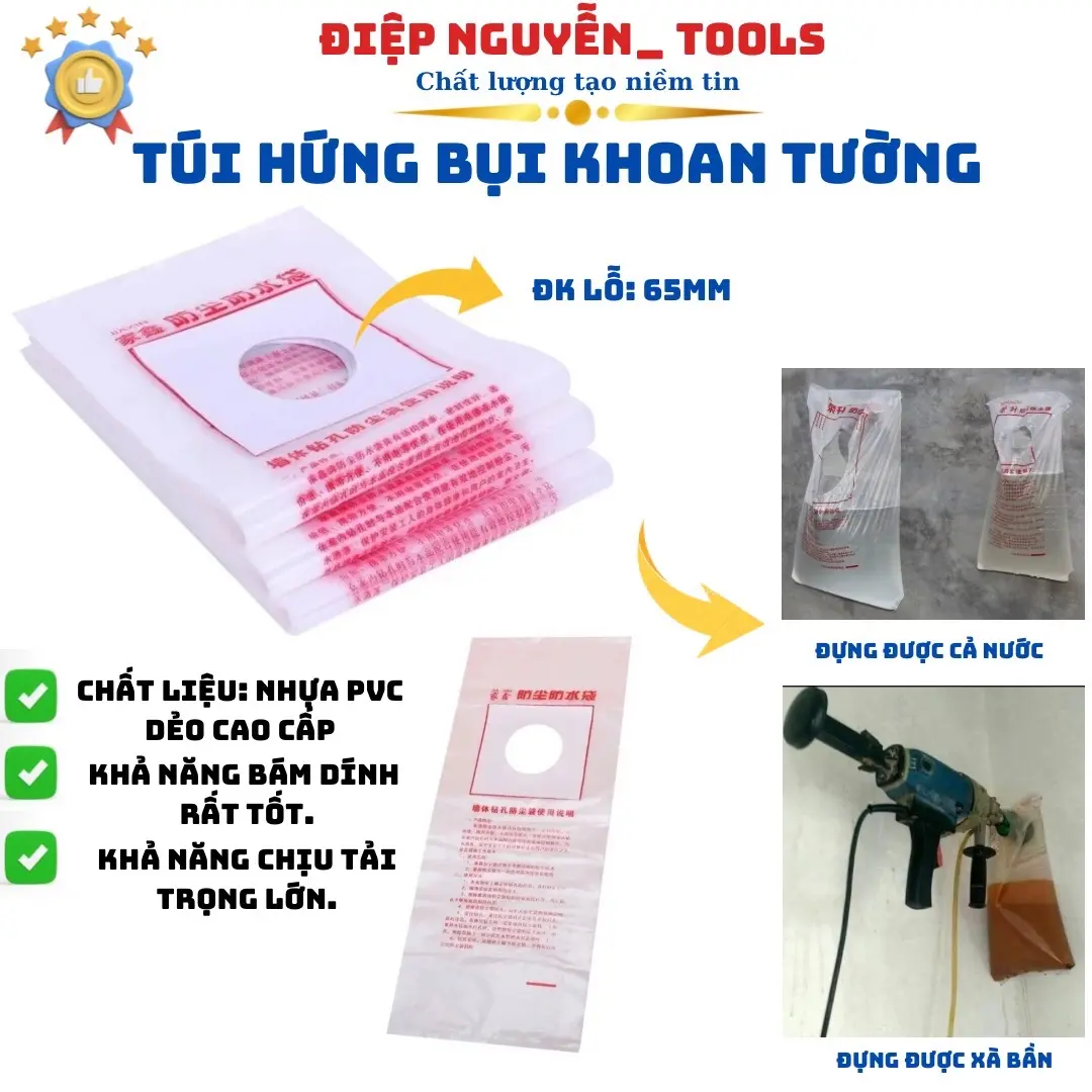 Túi hứng bụi khoan rút lõi