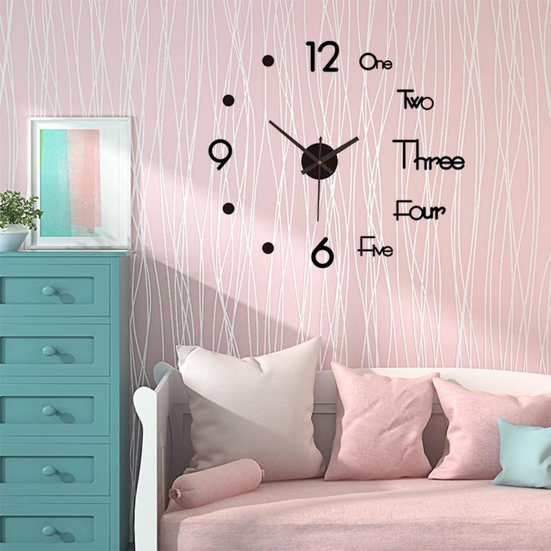 Đồng Hồ Treo Tường, Tự Làm, Không Khung 3D, Im Lặng Không Tích Tắc, Đồng Hồ Dạ Quang Ban Đêm, Đồng Hồ Treo Tường Gia Đình, O1A7 2