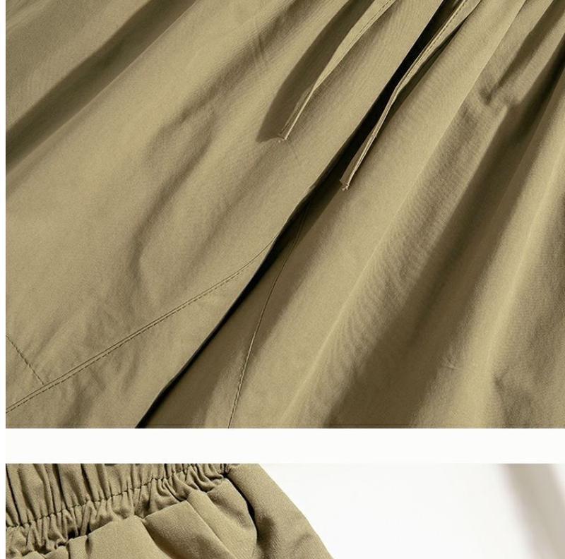 Product Introduction of 2025 New 2025 New 150kg Plus Size Shorts for Women Summer Thin Quick-Dry High-Waisted Loose Five-Point Skirt Pantsoversize Casual Fabric Womenswear Army 41
