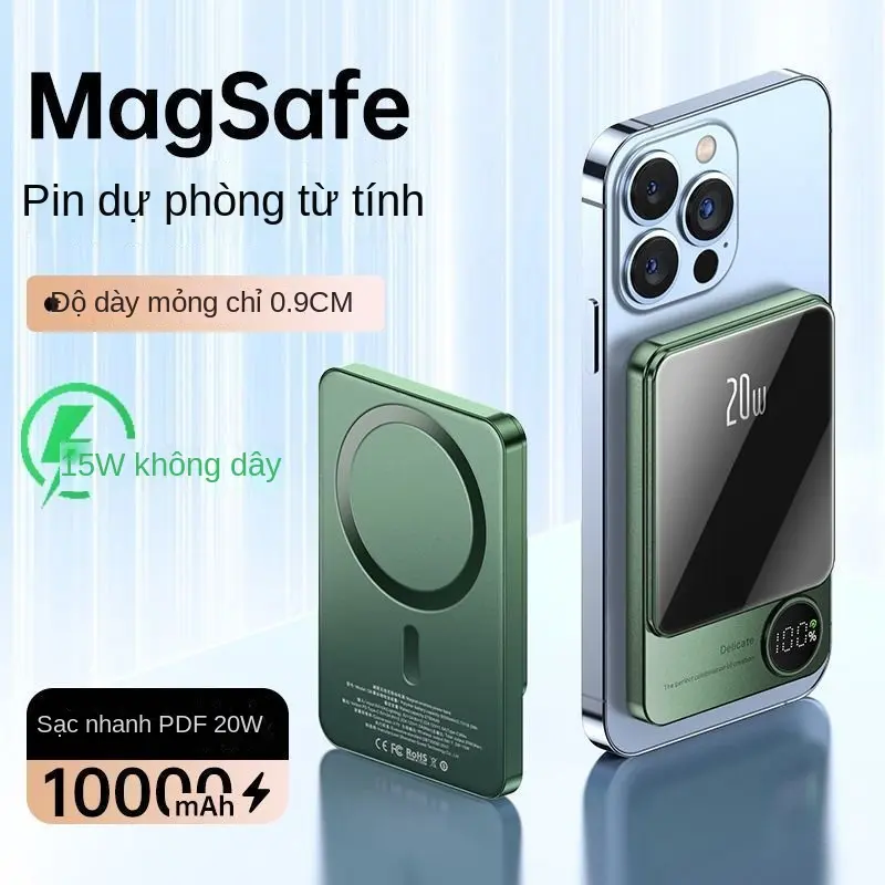 Pin Sạc Dự Phòng Không Dây Cầm Tay 10000 Ma, Hàng Mới Về, Tương Thích Với Android Và Apple, Sạc Nhanh PD Thông Dụng Sạc Từ Tính, Sản Phẩm Phổ Biến