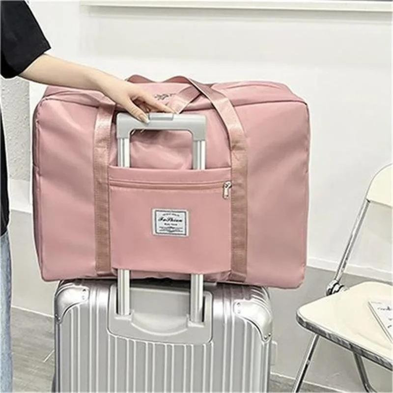 Túi Du Lịch, Bền, Dung Tích Lớn, Gấp Gọn, Không Thấm Nước, Túi Tote Hành Lý Túi Đựng Đồ Cầm Tay, Dễ Phối Đồ, Thích Hợp Cho Phụ Nữ Và Nam Giới 5