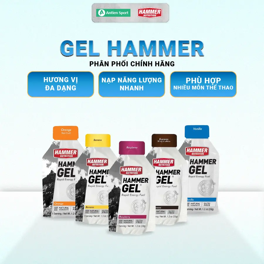 Gel năng lượng Hammer - Cung cấp năng lượng nhanh cho cơ thể Hammer Gel - Hàng chính hãng Đường