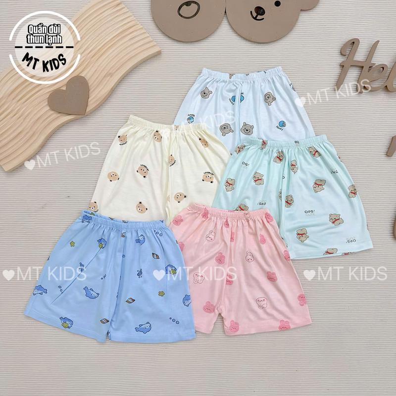 [ Loại Đẹp ] Combo 10 Quần Đùi Chục Thun Lạnh ,  In Họa Tiết Cho Bé Phù Hợp Cho Cả BÉ Trai Bé Gái 1