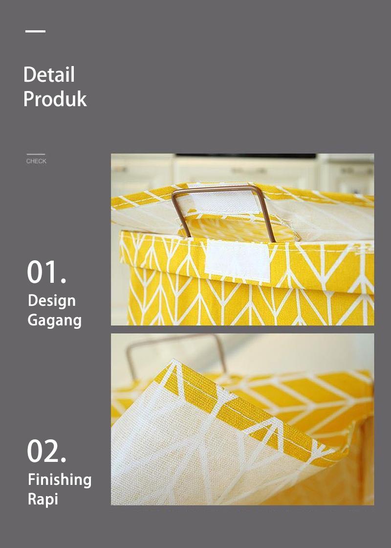 Product Introduction of Dejavu Laundry Bag Keranjang Baju Lipat Tempat Pakaian Kotor Laundry Basket Tempat Cucian Baju Penyimpanan Mainan Anak Serbaguna HSB217 21