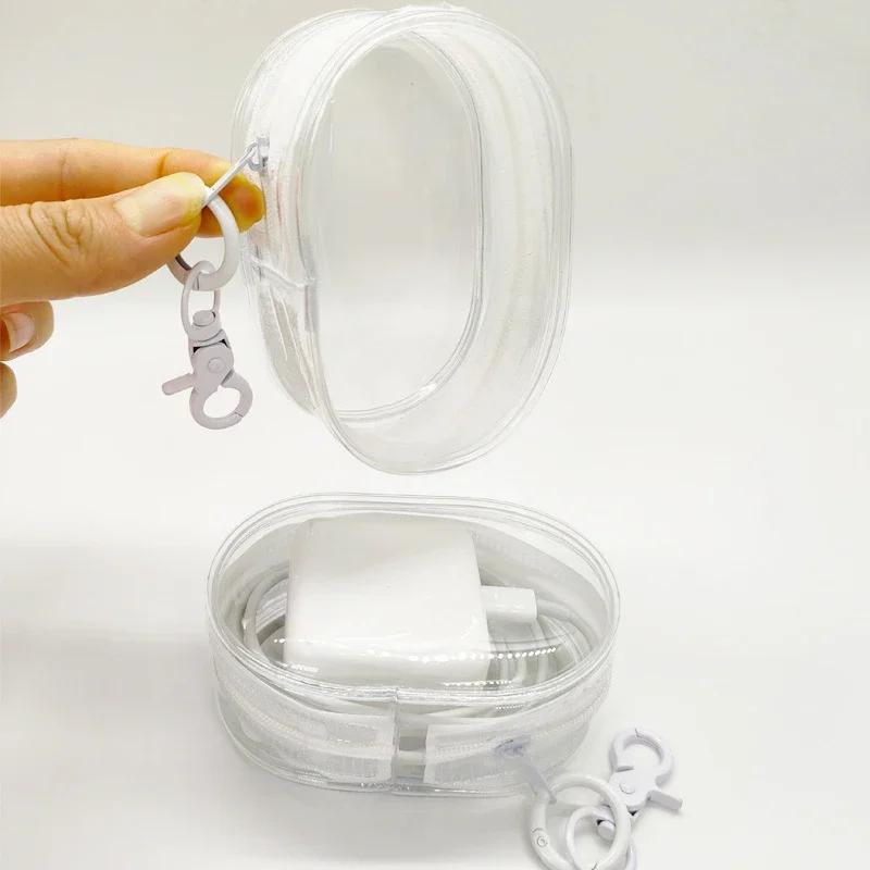 Túi Trưng Bày Hình Ảnh Trong Suốt, cho Labubu, PVC trong suốt dày, với móc chìa khóa, Dây Buộc, Hộp Sắp Xếp, Chống bụi, Thích hợp cho đồ sưu tầm, Túi đựng chìa khóa, [Thanh Toán Khi Nhận Hàng] 5