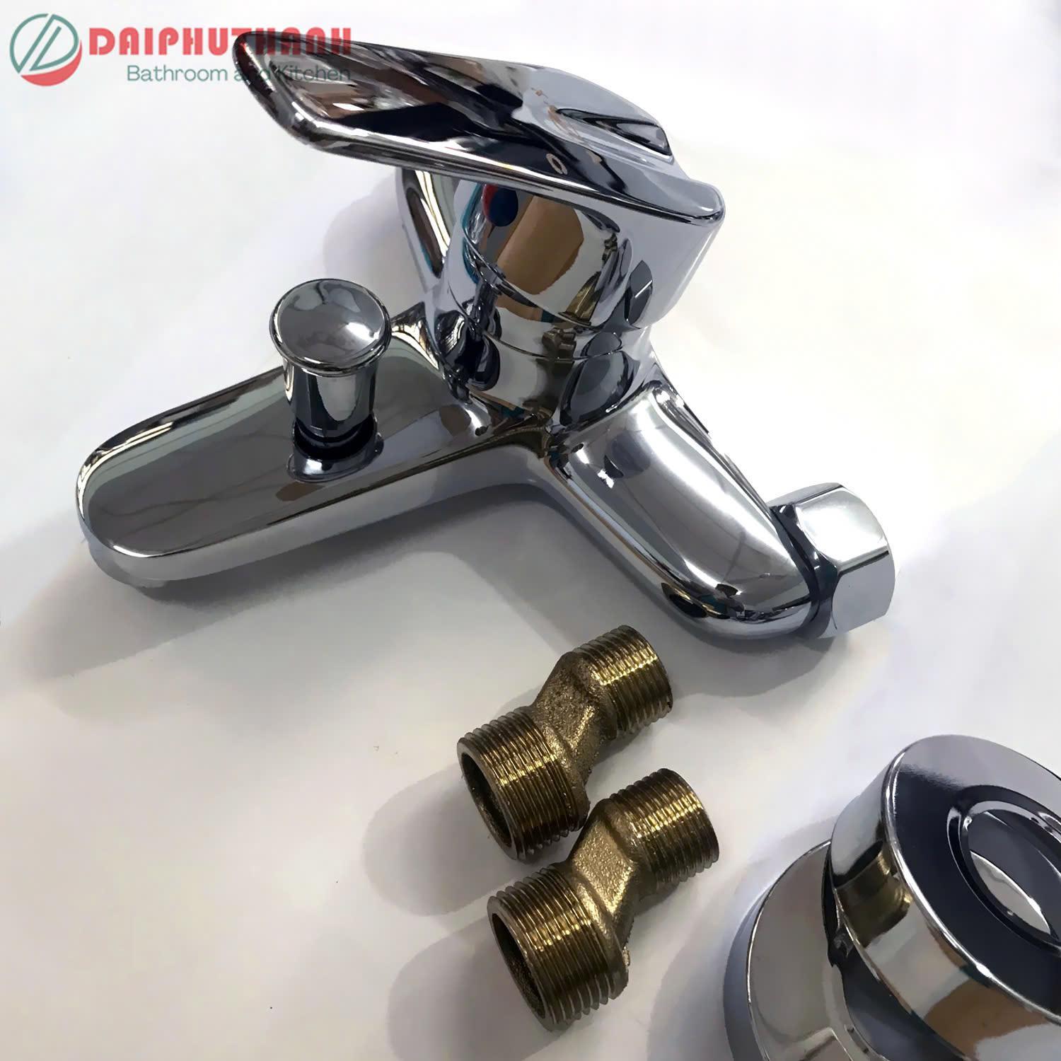 Bộ Vòi Sen Tắm Nóng Lạnh KZ-SV03 Đồng Thau Phủ Crome - Đủ bộ gồm Củ sen, tay sen, dây 150cm và gác sen,..
