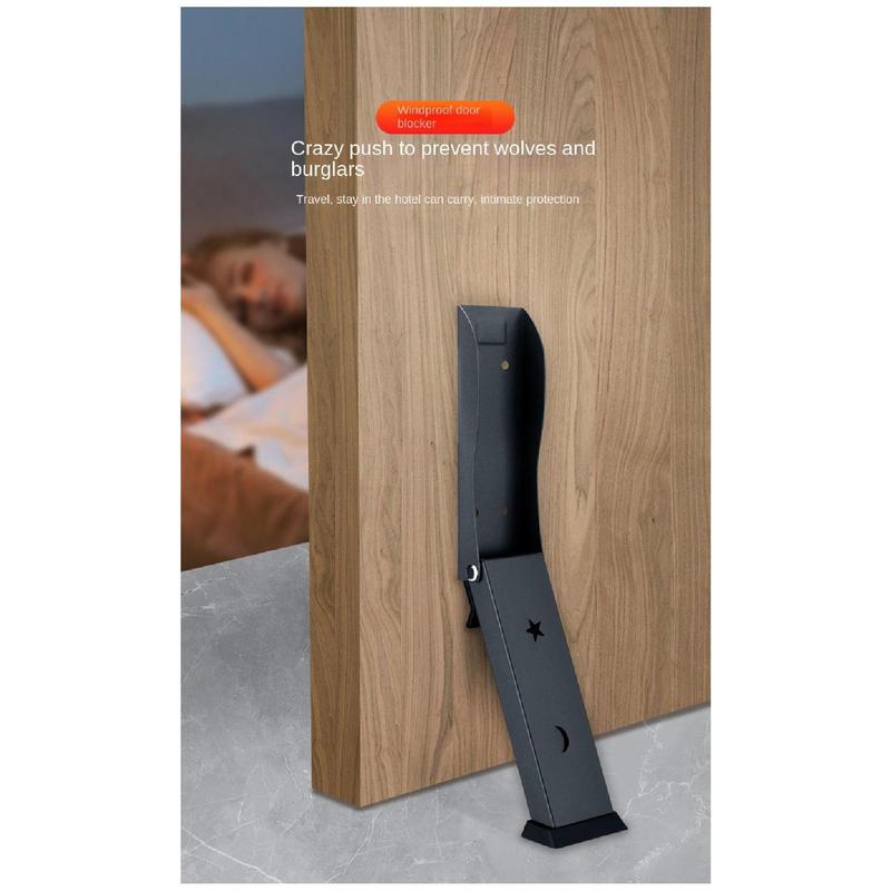 Product Introduction of New Stainless Steel Folding Door Stop Self Adhesive No Drilling Door Wedge Anti-collision Sound Dampening Door Holder Door 24