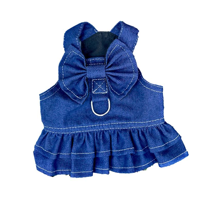 Kejixsa-Váy Denim Phong Cách Thú Cưng, Áo Vest Ngoài Trời, Quần Áo Không Tay Cho Chó Con, Quần Áo Bó Sát 3