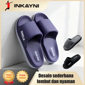 INKAYNI Sandal Distro Sandal Kekinian sandal phylon cowok Sandal Pria Cowok Super Empuk Elastis tebal full karet Anti Licin Anti bau ringan Size40-45 EVA Karet anti selip Elastis Sandal Slip On Sandal Slop Pria Sandal Slop Cowok sandal phylon Sandal Wudhu
