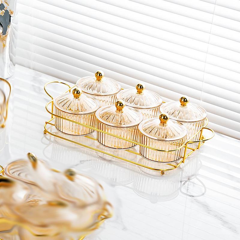 Snack Storage Box, 1 Set Luxury Clear Snack Box with Tray, Party Snack Boxes, Divided Snack Serving Tray, Nuts and Dried Fruit Box, Snack Food Containers 0