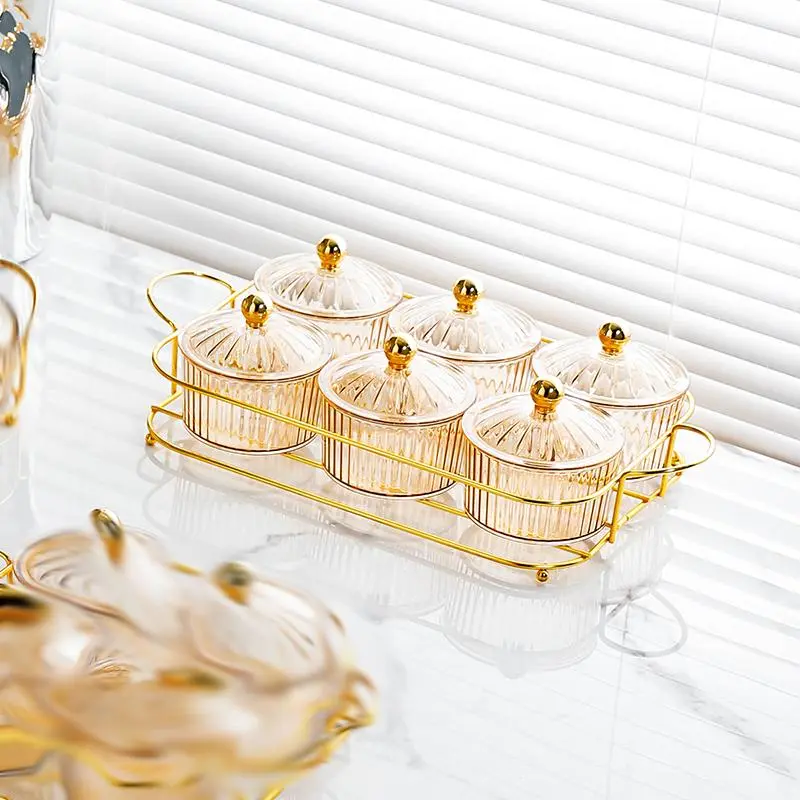 Snack Storage Box, 1 Set Luxury Clear Snack Box with Tray, Party Snack Boxes, Divided Snack Serving Tray, Nuts and Dried Fruit Box, Snack Food Containers 0