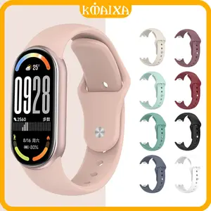 Silicone Strap for Xiaomi Mi Band 10 9 8 /NFC Polos Warna Strap Sport Rubber Soft Band Wristband Replacement Bracelet Belt Accessories for Tali Jam Tangan Smartwatch Miband 10 9 8