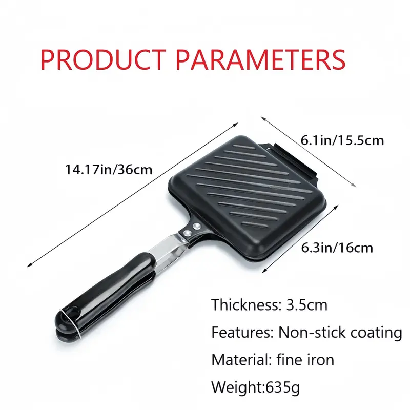 Non-stick Sandwich Bread Baking Pan, 1 Count Double-sided Sandwich Bread Baking Tray, Kitchen Baking Tool for Home Use 1
