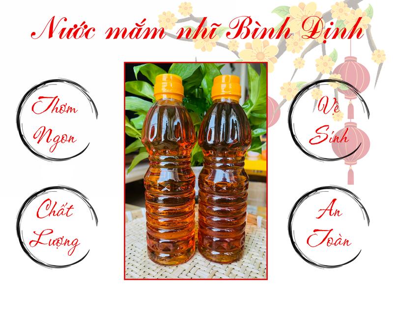 Combo 2 chai Nước mắm nhỉ loại 1 truyền thống Bình Định Nước Sốt Gia Vị Cay Chua