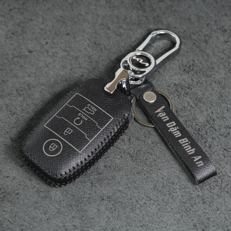 Bao da bọc ốp chìa khoá xe ô tô KIA Seltos 2023, Sonet luxury, Premium, new Carens , Caren 2022 2023 4 nút bấm Móc Khóa Móc Khoá Nội Thất