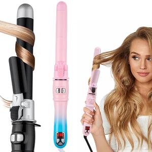 ビーチの波のための回転式ヘアアイロン、携帯用電気ヘアカーラー、長く短い髪のための1.1インチのヘアカーリングワンド