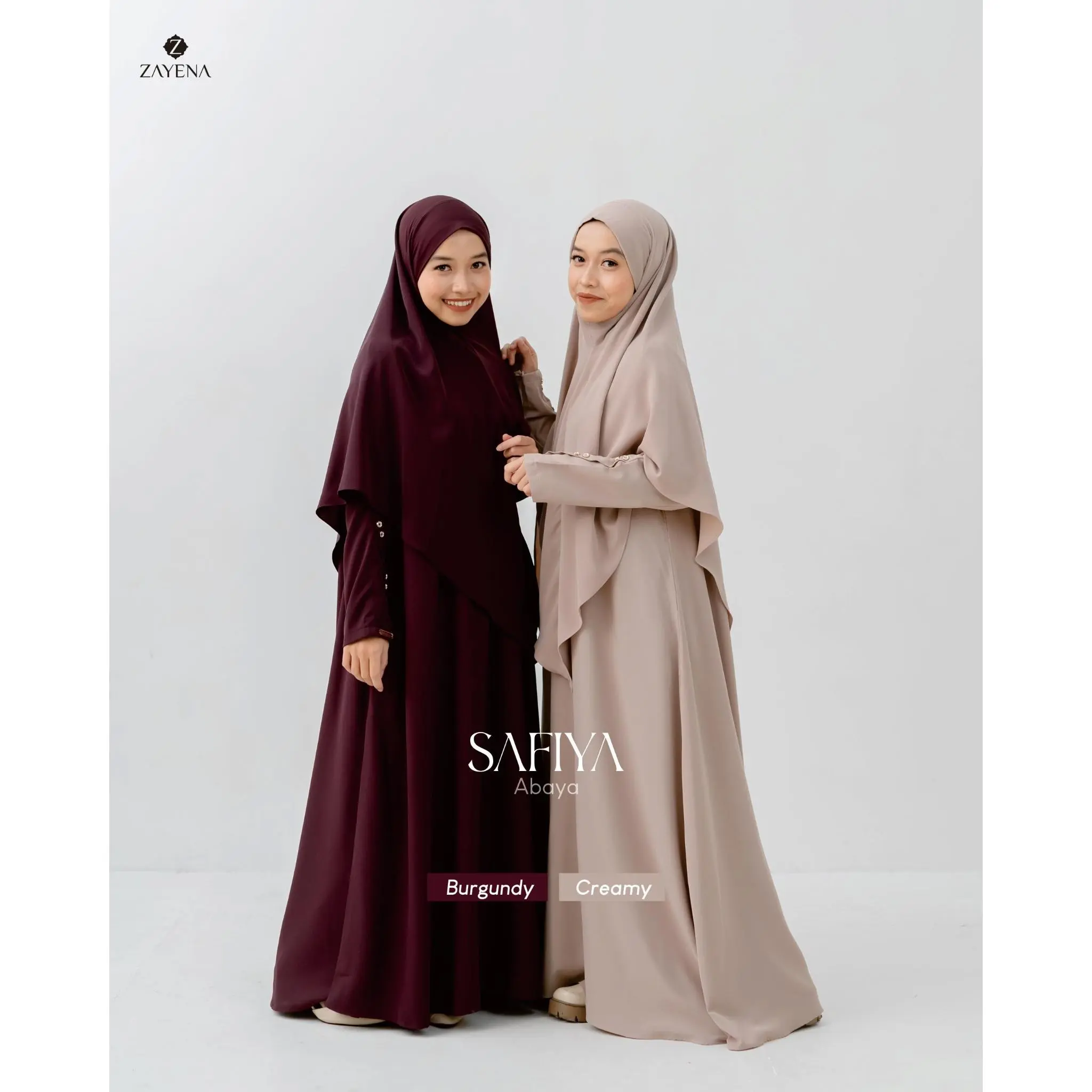 SAFIYA SET - Abaya & Khimar Bandana Anti UV | Abaya Umroh Haji