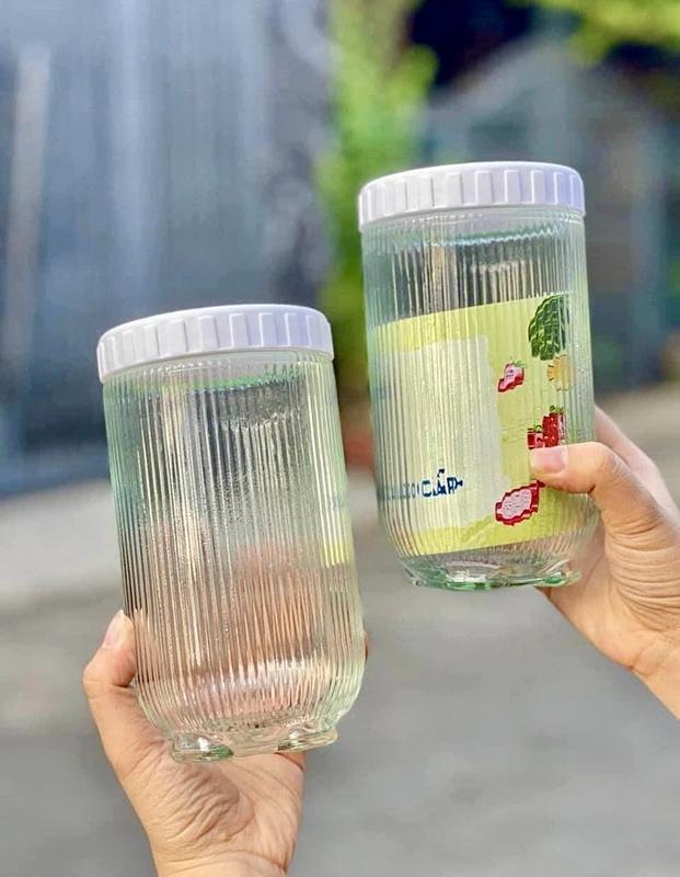 Combo 05 Hũ Thủy Tinh Vân Sọc, Lọ Thủy Tinh Nắp Vặn - Đựng Gia Vị, Thực Phẩm 900ml Đựng Đồ Ăn Thuỷ Tinh Đựng Thực Phẩm