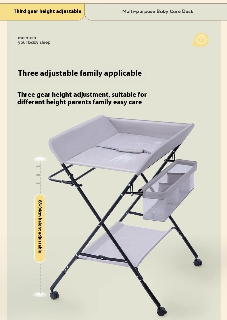 Product Introduction of 【SG Happy Baby】 [diaper changing table]Baby Diapers Changing Table Foldable Newborn Multifunctional 0-3 Years Old Care Diaper Nursing Table LAPN 6
