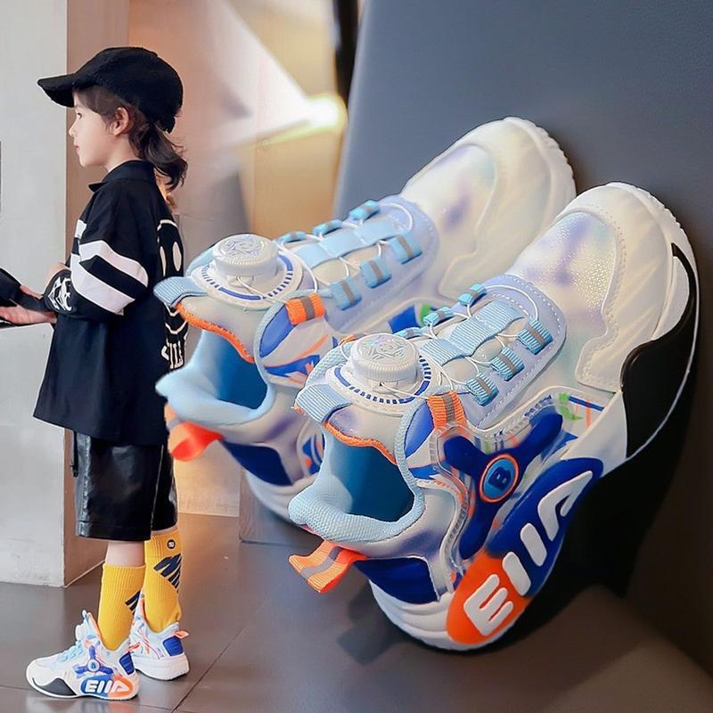 Product Introduction of Giày thể thao cao cổ jodan cho bé, giày sneaker có núm vặn khóa xoáy tiện lợi chất liệu PU phối lưới thoáng khí êm chân 23
