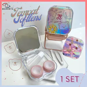 Tempat Softlens 1 Set Travel Lengkap  Wadah Portabel Pelepas Lensa