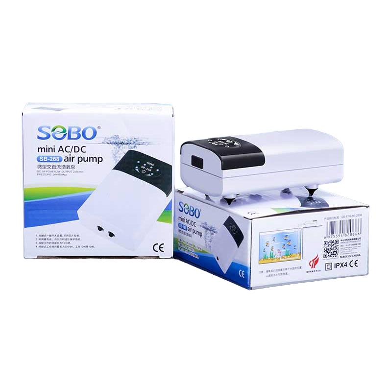Máy sủi khí Oxy tích điện mini SOBO dùng cho hồ cá [SB-168, SB-268, SB-418, SB-428]