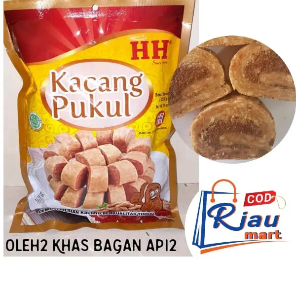 Kacang Pukul HH 250g Isi 15pcs Pak - Snack Goreng Mede Bagan Siapiapi Halal Berkualitas Tinggi - Mete, Food