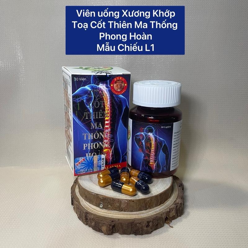 (L1 XỊN - Chai nhựa,nắp trắng ) Viên uống xương khớp Tọa cốt thiên ma thống phong hoàn ( chai 30 viên)