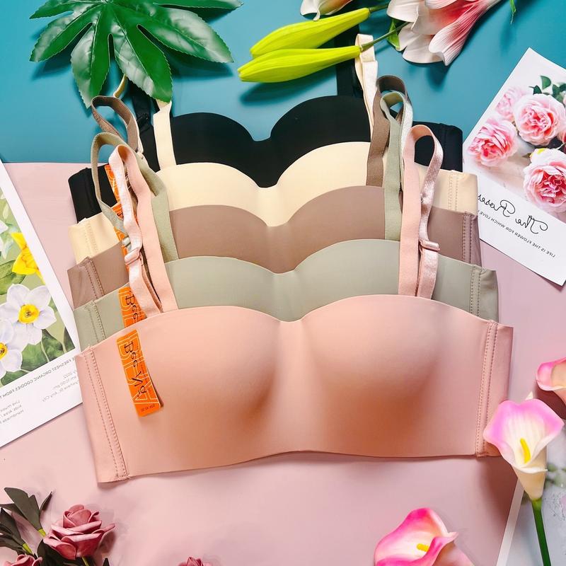 [2323] Áo lót chống tụt quây ngang cup B mút mỏng không gọng su non mềm mại Nữ Bra Áo Ngực Top Women