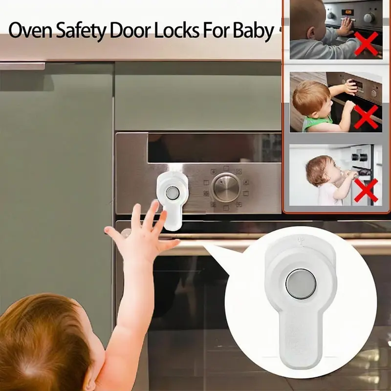 Baby Safety Lock, 1 Count Child Safety Oven Safety Lock, Baby Proofing Safety Locks for Ovens, Refrigerators, Cabinets, Proofing Safety Locks for Kids 2