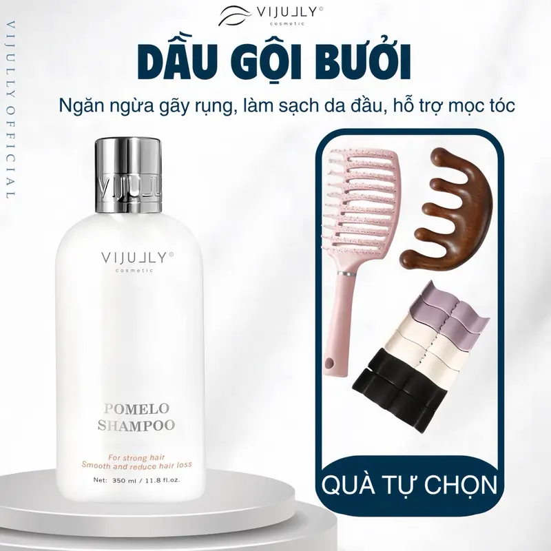 [ Phiên bản DƯỠNG ẨM] Dầu Gội Bưởi Vijully Hỗ trợ giảm rụng & hỗ trợ mọc tóc giam rung 1