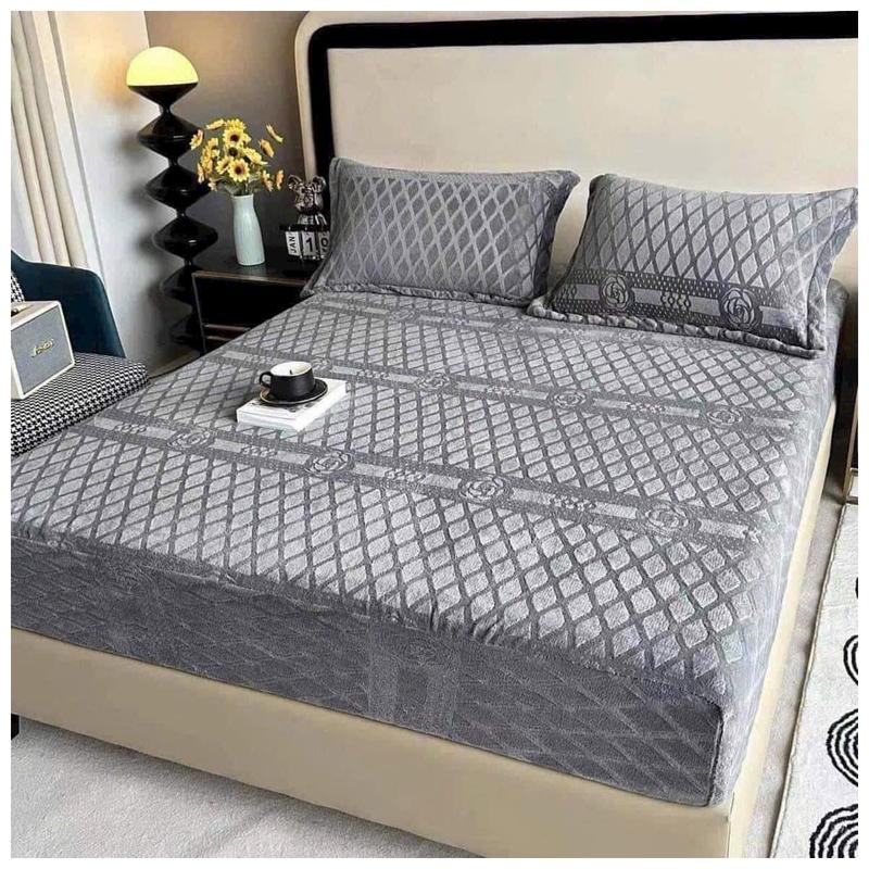 bộ ga trải giường COCO 3 Món _ 1 Ga Và 2 vỏ gối đệm 15cm đổ lại giặt máy