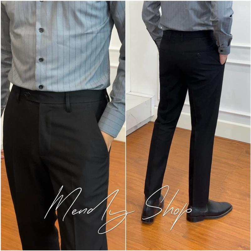 Product Introduction of Quần Âu Nam cao cấp Mendy Shop chất liệu co giãn thoáng mát không nhăn Menswear màu đen, trắng, ghi tối giản sang trọng quần dài quantay quandai 5