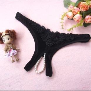 Product Introduction of Women's Underwear Sexy Lace Bow T-Shaped Underwear T-Back Black Red Pink Multiple Colors Comfortable back  seamless t-back for women 3